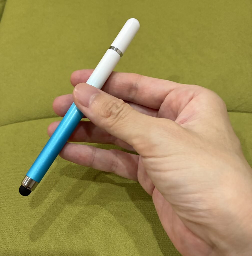 Switch2でも使用可能な静電式タッチペン。メルカリで300円で購入したもの。